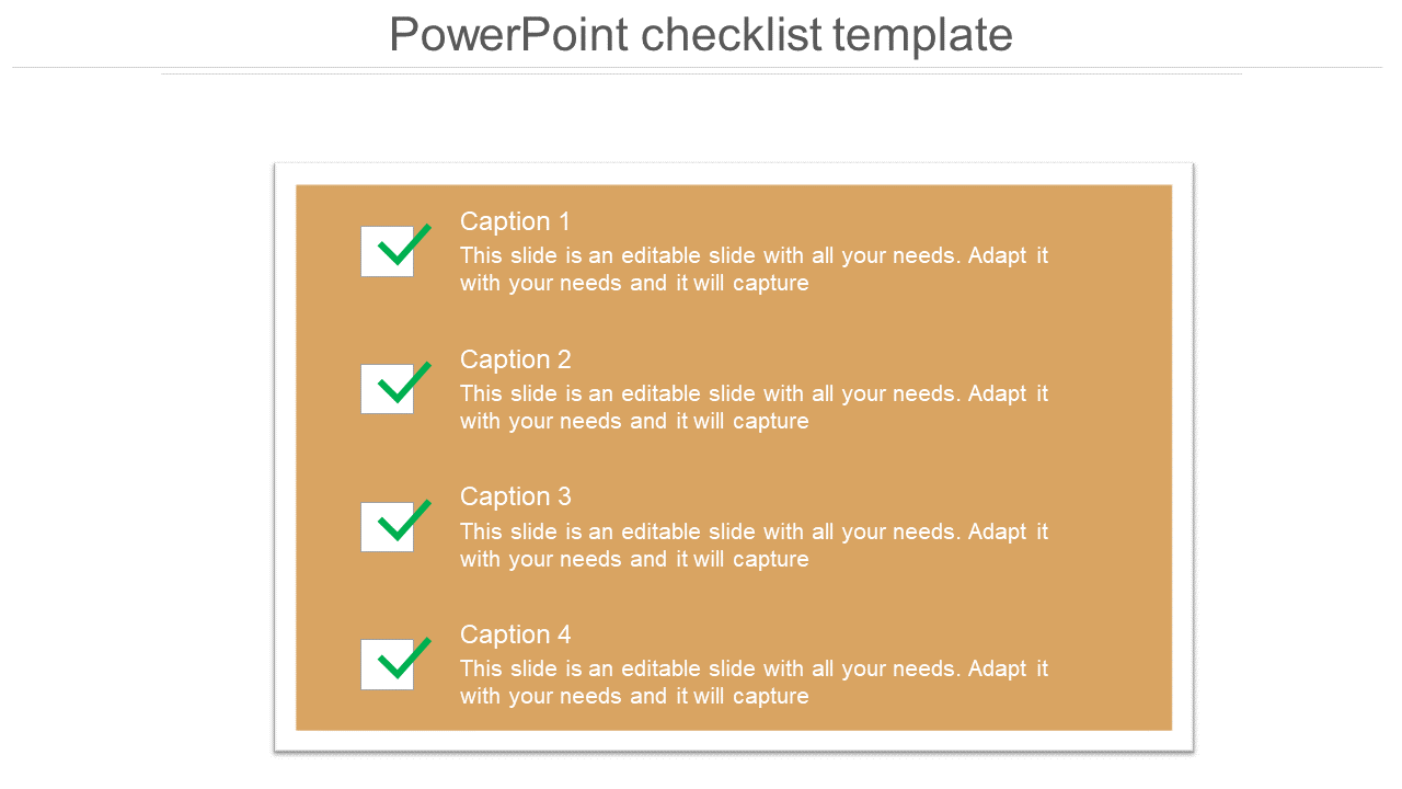 Innovative PowerPoint Checklist Template and Google Slides