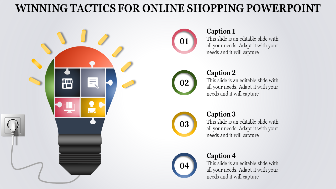 Creative Online Shopping PowerPoint Template Presentation