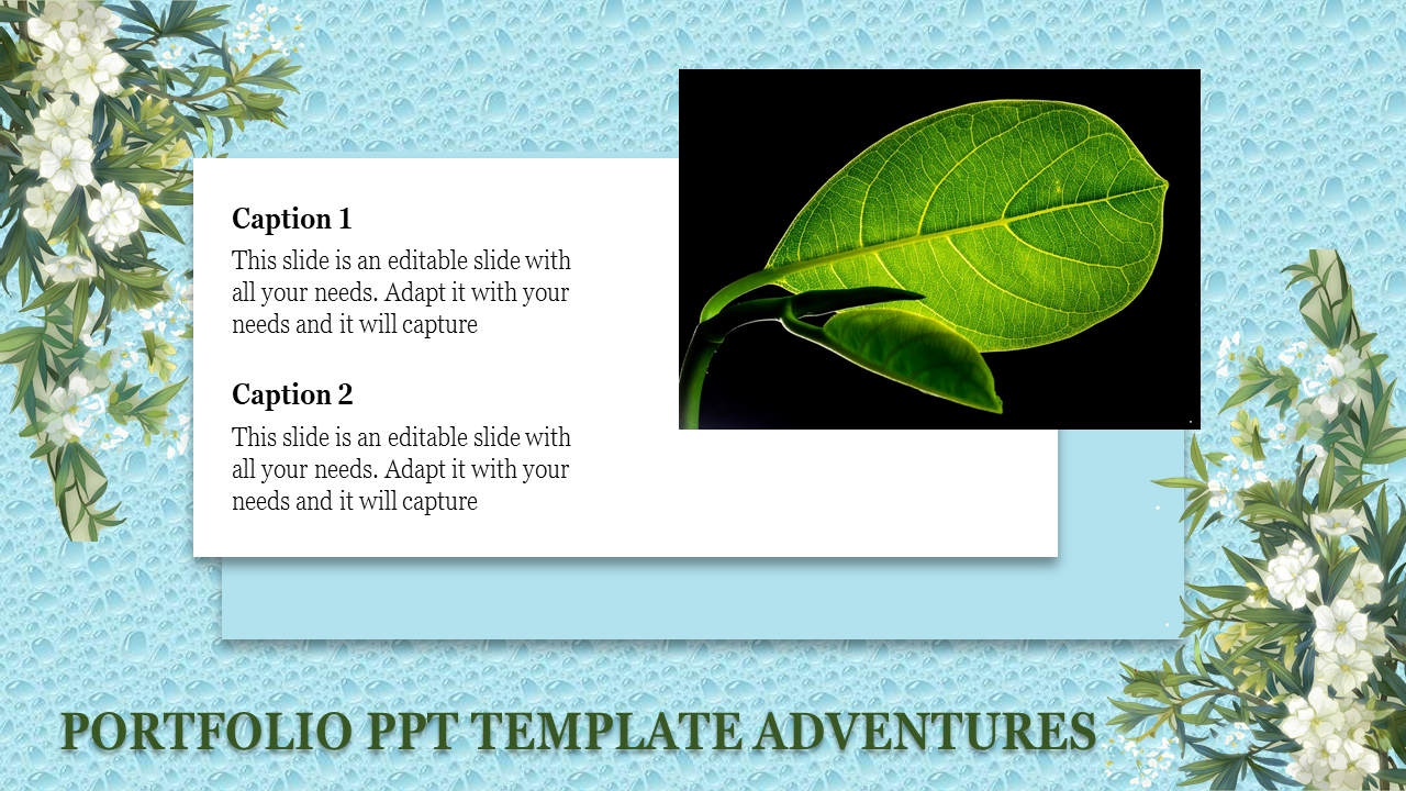 Customized Portfolio PPT Template Slide Design-Two Node