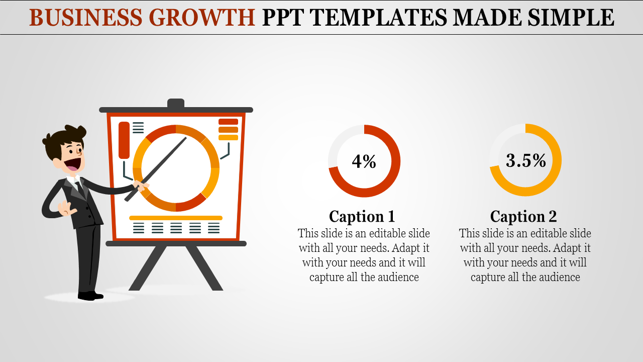 business growth powerpoint templates with analytics