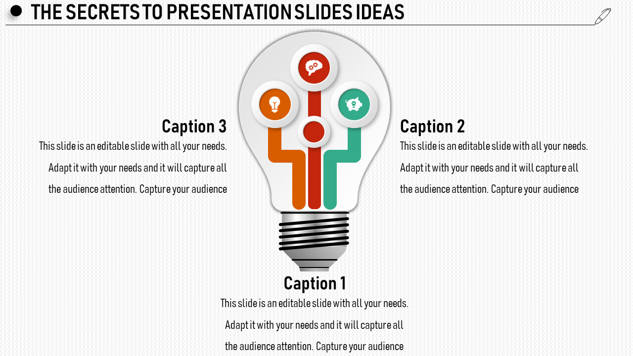 Creative Presentation Slides Ideas - Bulb Model Template