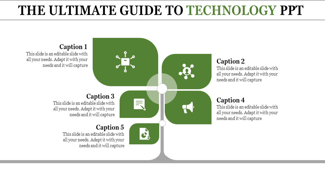 Five Noded Technology PPT Template for Future Innovations