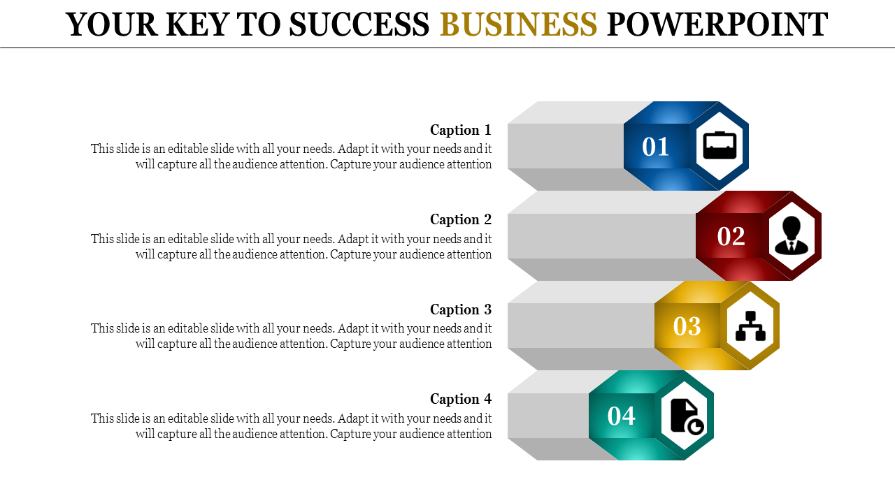 Four Noded Business PowerPoint for Professional Presentation