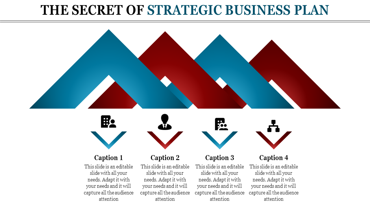 Amazing Strategic Business Plan template for PPT and Google slides- Chevron Model