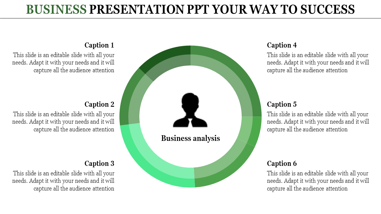 Amazing Business Presentation PPT Slide Design-6 Node