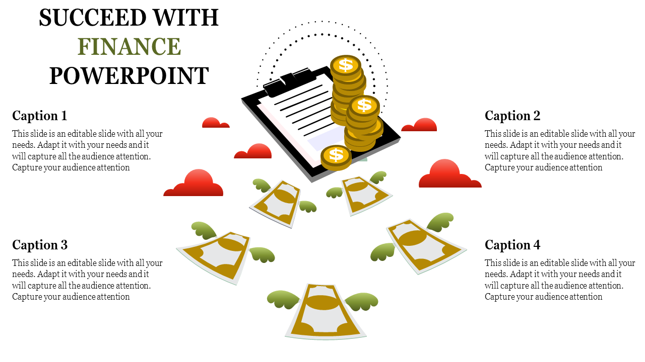 Customized Finance PowerPoint template and Google slides