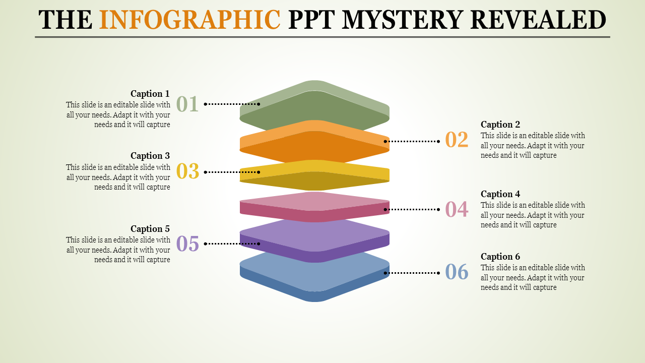 Amazing Infographic PPT Slide Template Designs-6 Node