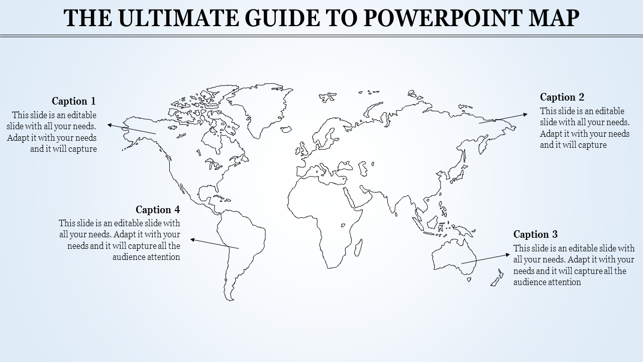 PowerPoint World Map Templates for Geographic Data