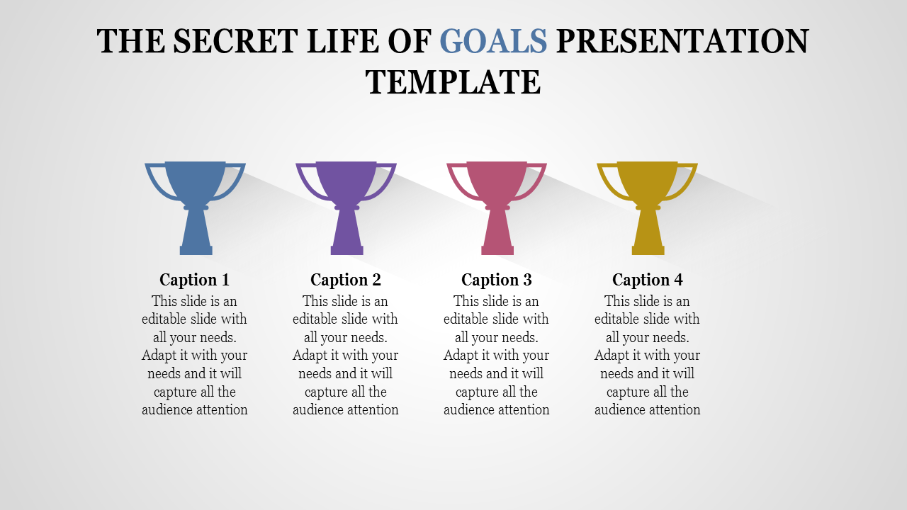 Goals PPT Template for Objective Setting and Planning