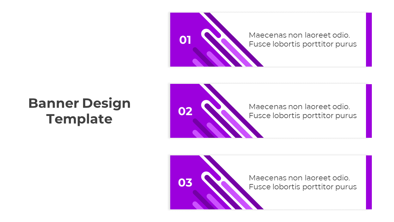 Banner Design Templates PPT-Purple
