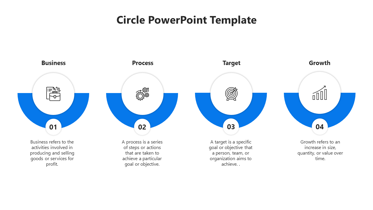 Circle PowerPoint Template-Blue