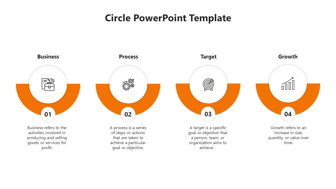 Circle PowerPoint Template-Orange