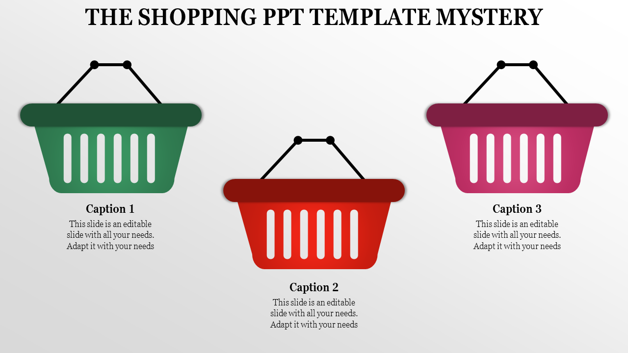 Shopping PPT Template for Retail and E-Commerce Presentation