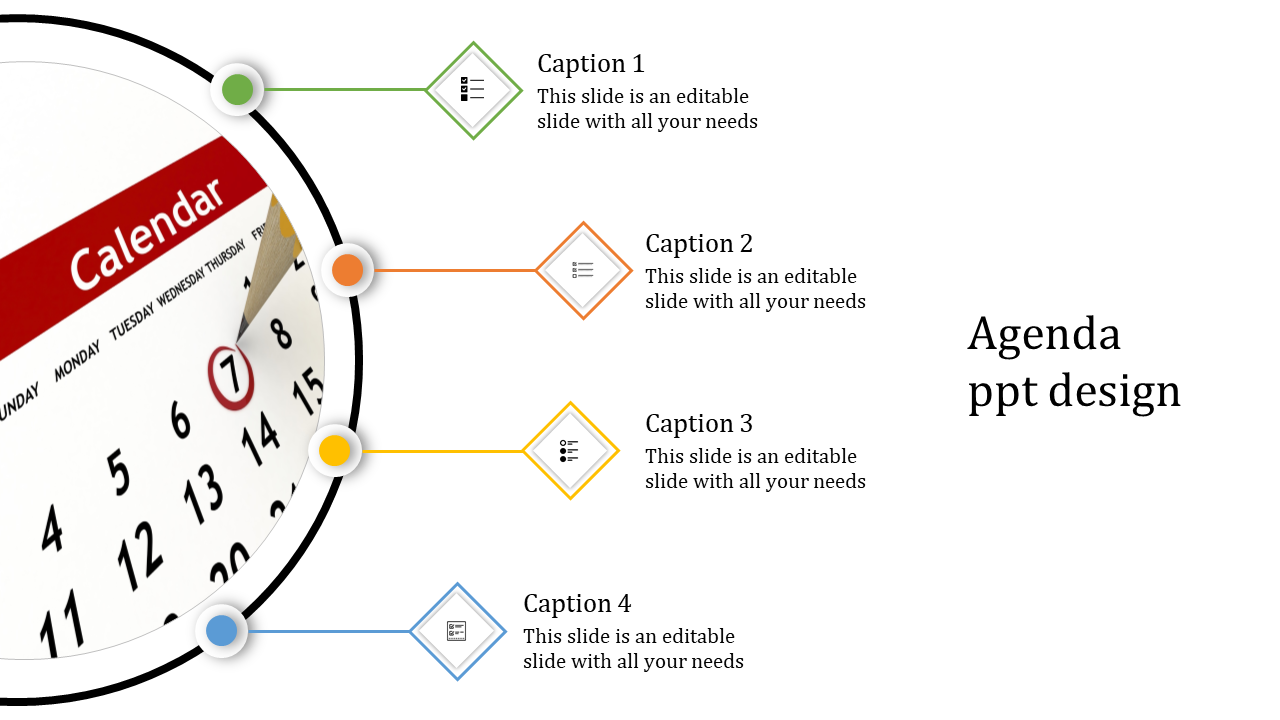 Fabulous Agenda PPT Design Template Presentation Slides