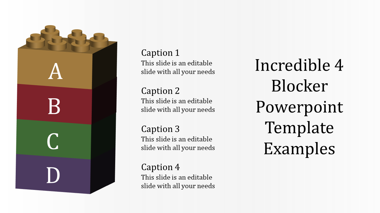 A Four Noded 4 Blocker Powerpoint Template SlideEgg
