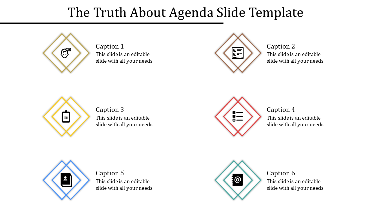 Buy the Best and Editable Agenda Slide Template PPT