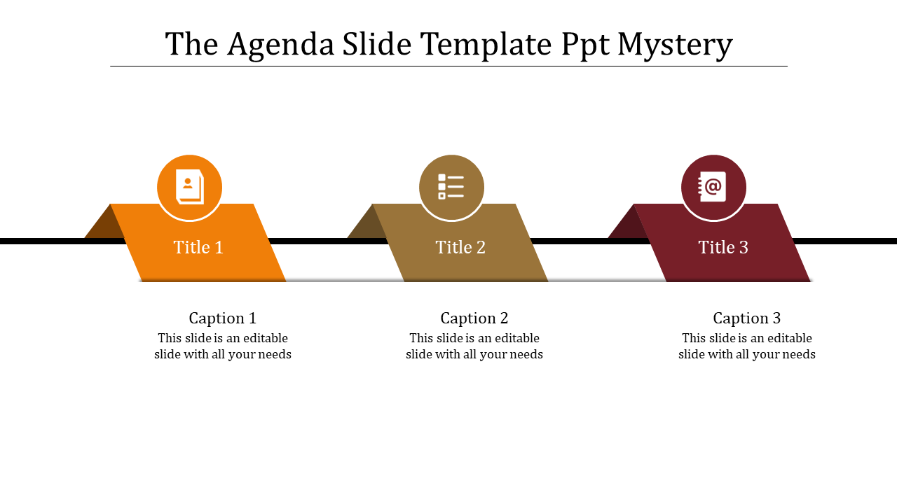 Three Agenda PowerPoint Template and Google Slides Themes