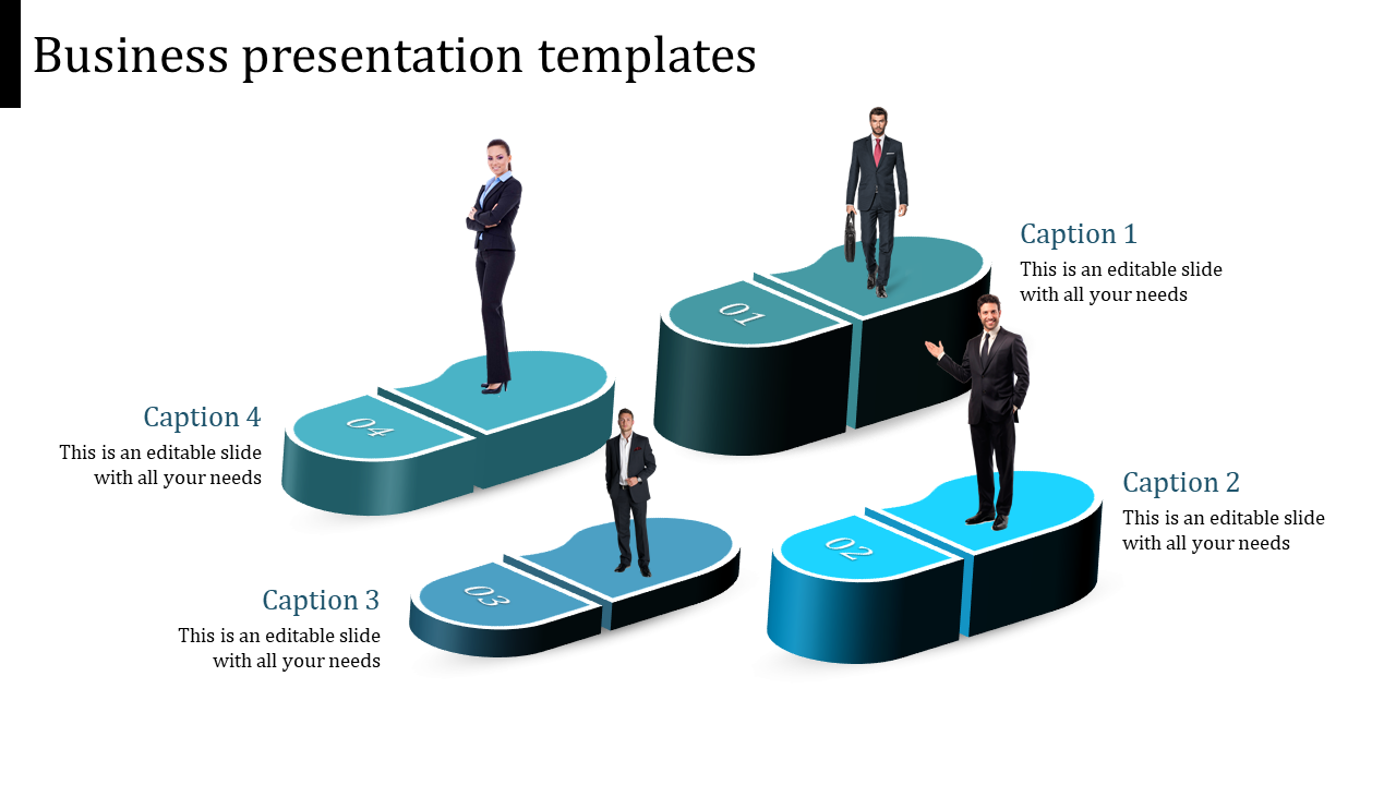 Imaginative Business Presentation Templates with Four Nodes