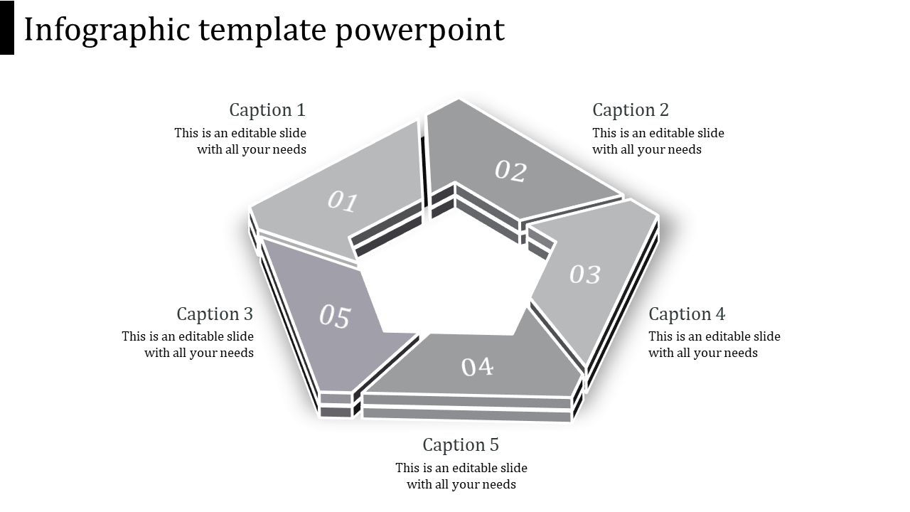 Amazing Infographic Template Presentation with Five Node