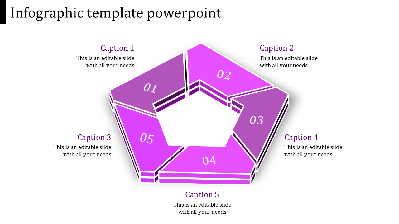 Fantastic Infographic Template Presentation with Five Node