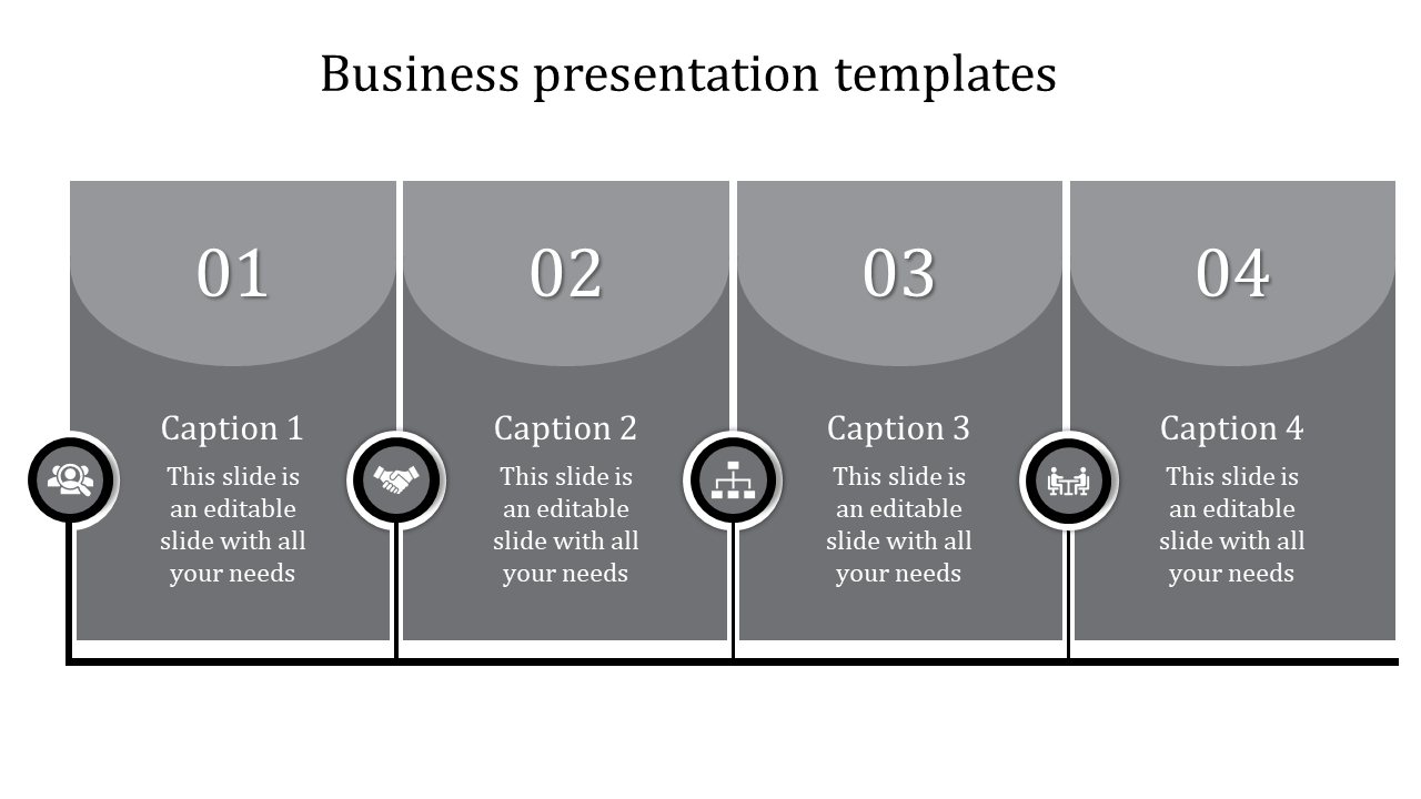 Business PowerPoint Presentation Templates With Four Node