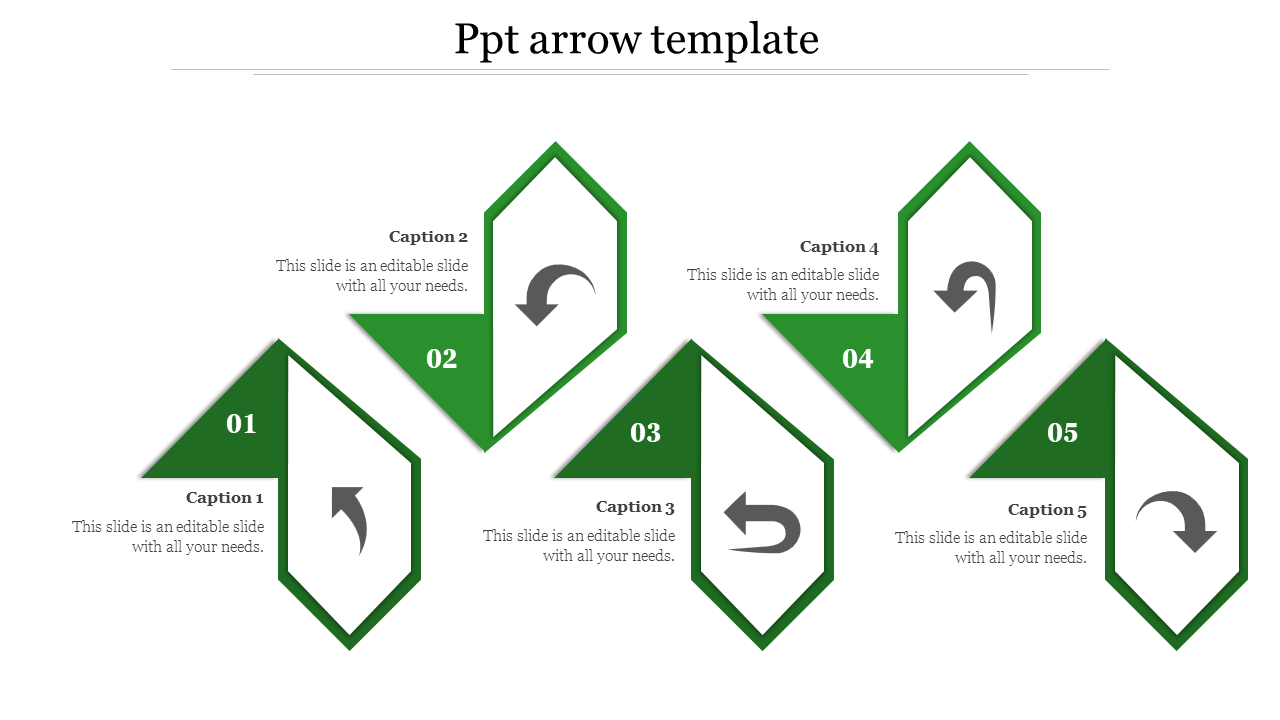 Amazing PPT And Google Slides Arrow Template 