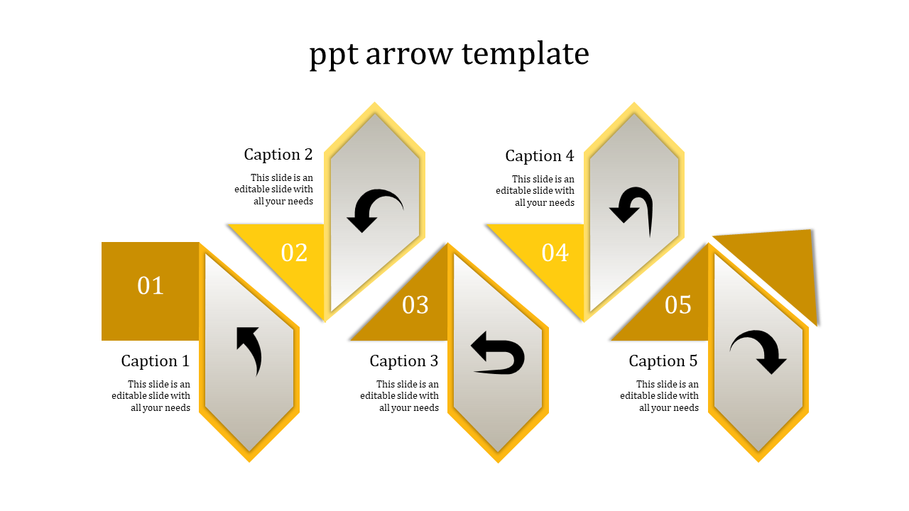 Dynamic Arrow PPT Presentation Template for Clear Direction