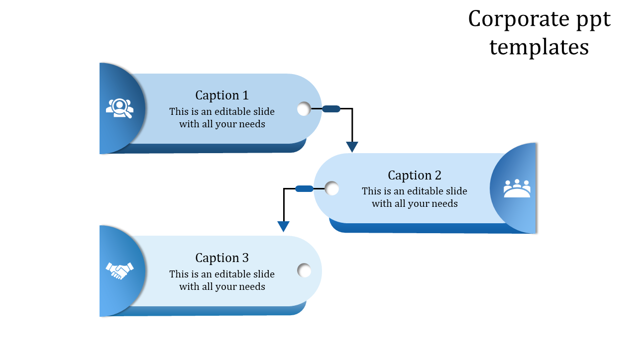 Innovative Corporate PPT Templates Slide Designs-3 Node