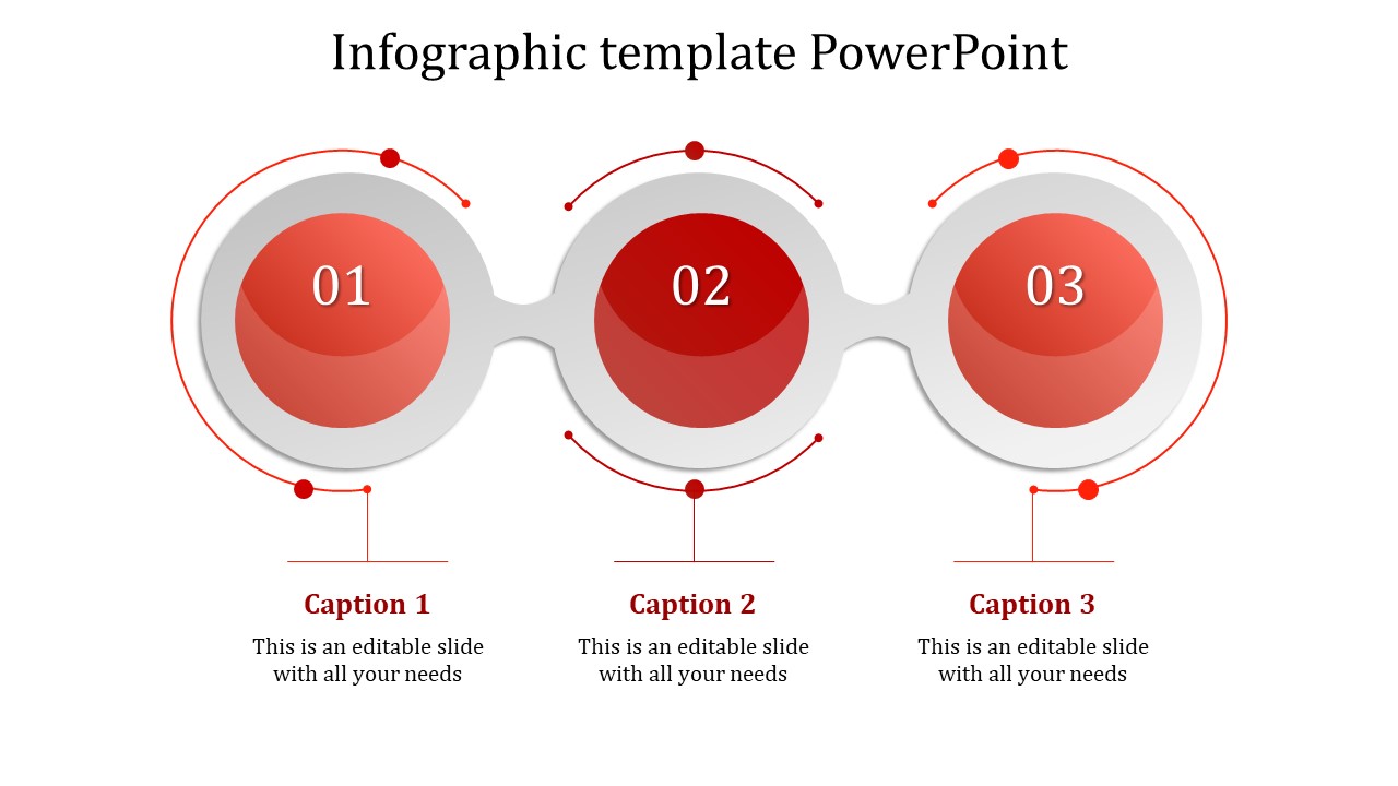 Creative Infographic PowerPoint Template with Three Nodes