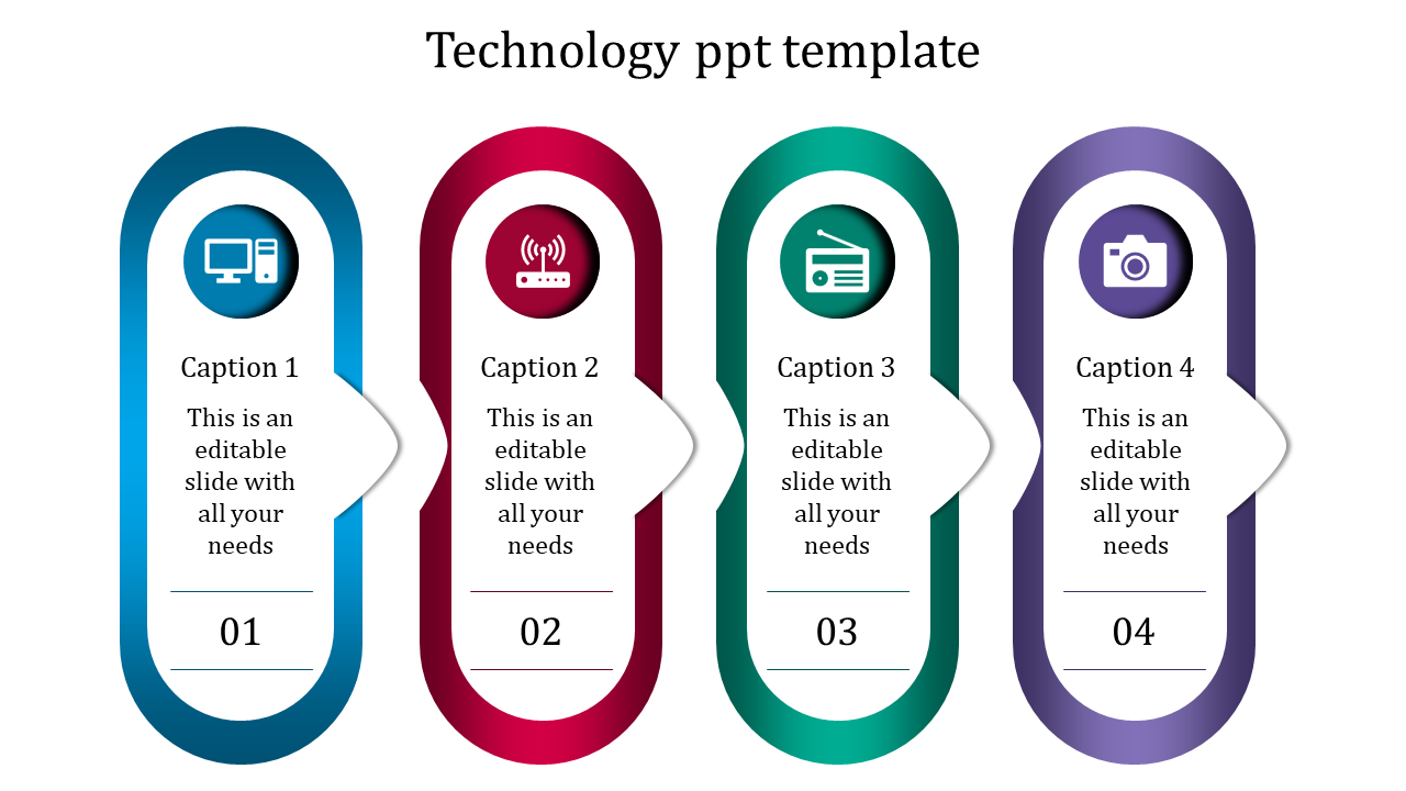 Best Technology PPT Template And Google Slides In Multicolor