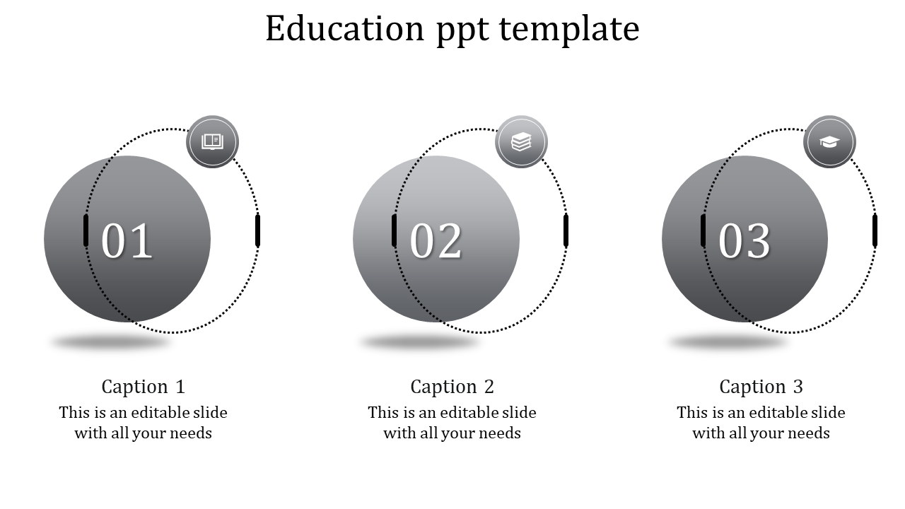 Impressive Education PPT Template And Google Slides-3 Node