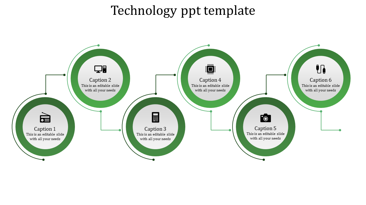 Six Level Coin Model Technology PPT Template And Google Slides