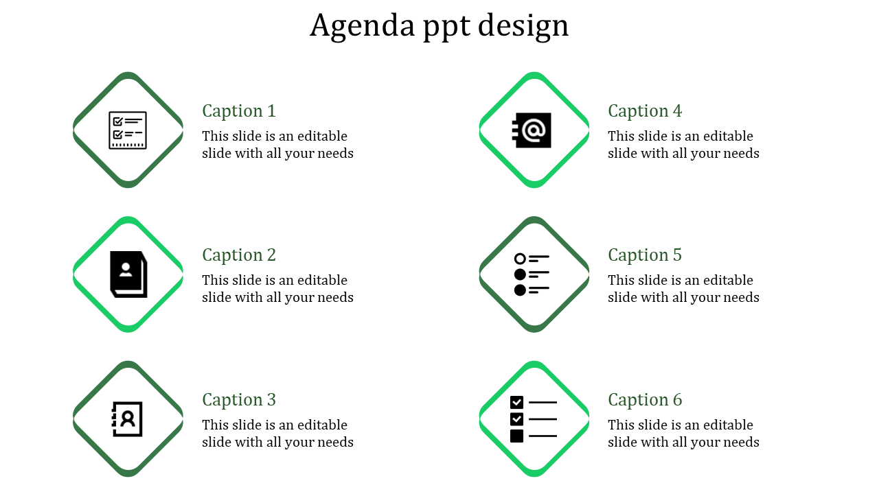 Simple Cool Agenda Powerpoint Design