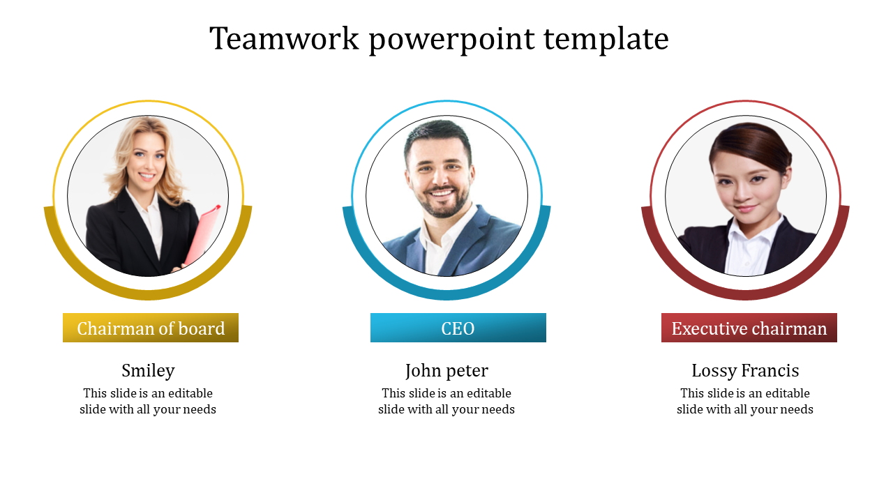 Effective Teamwork PowerPoint Template for Collaboration