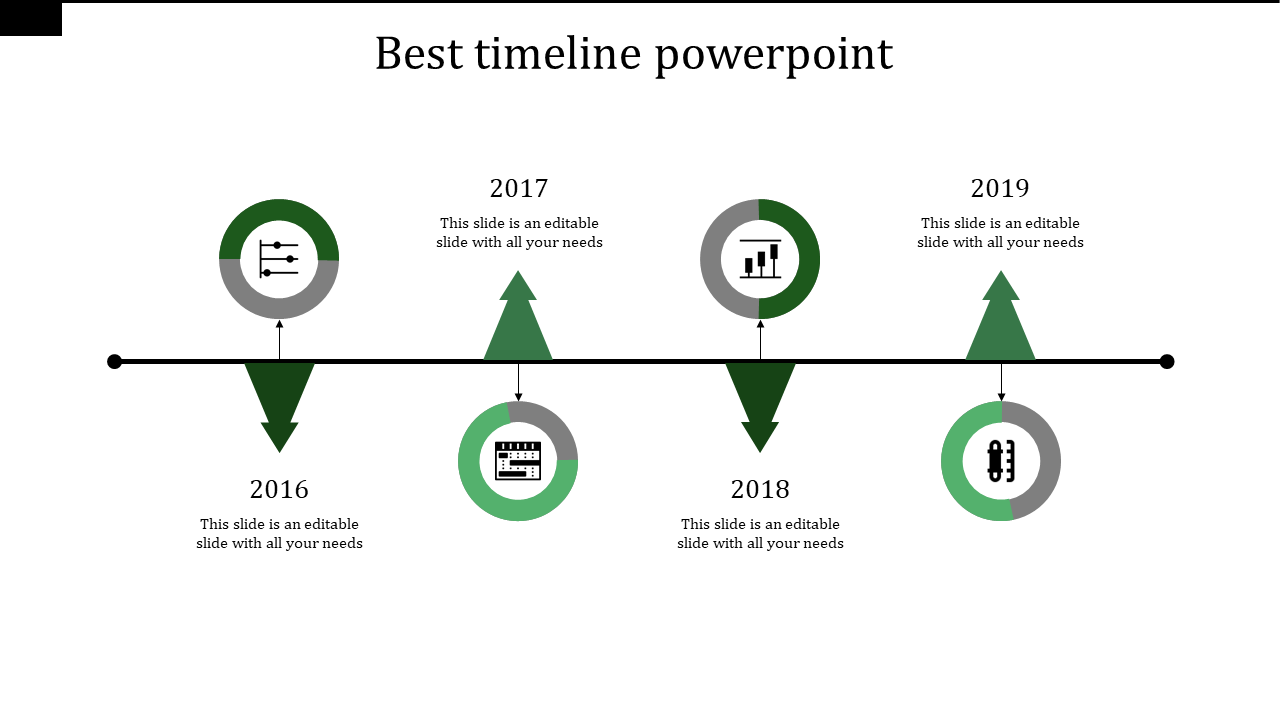 PowerPoint Timeline Template for Strategic Projects