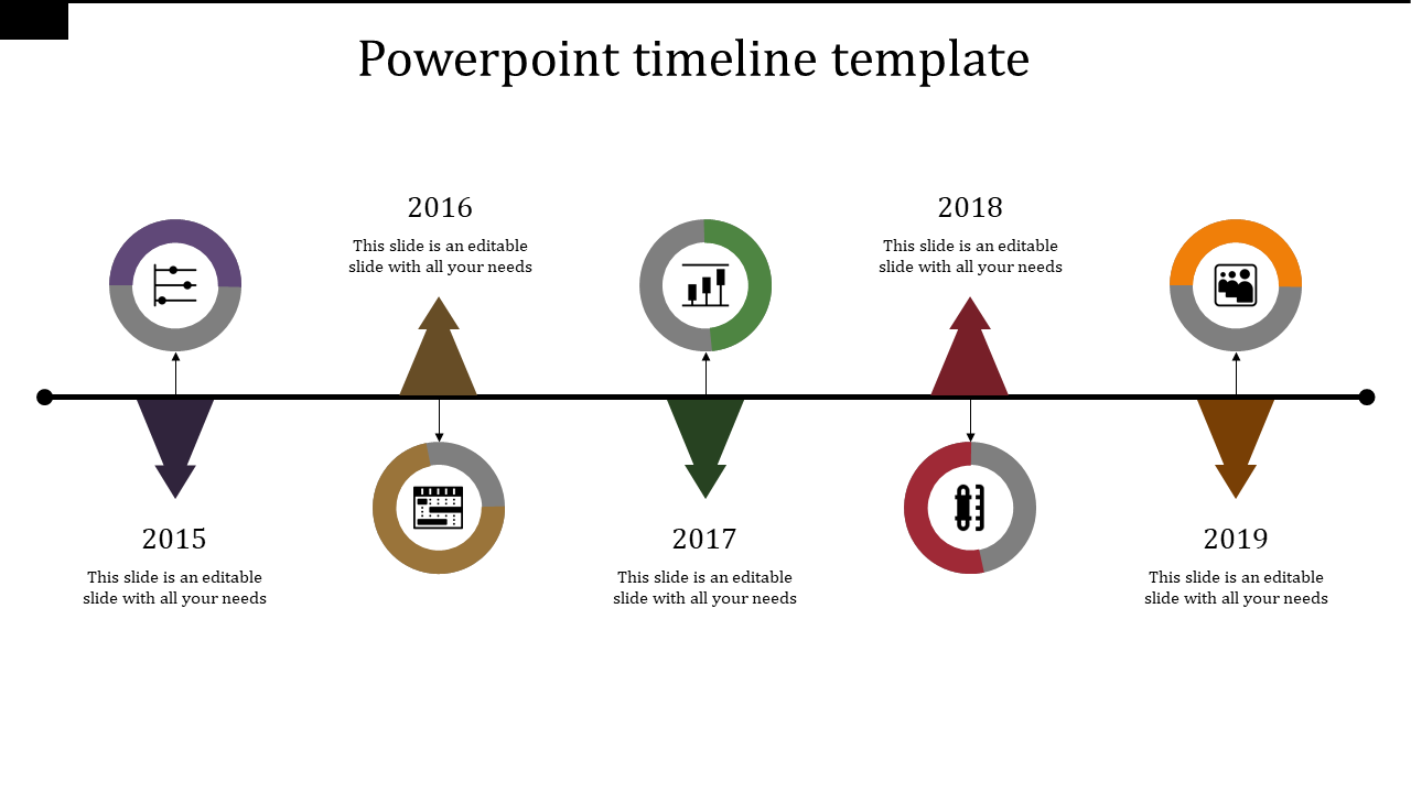 PowerPoint Timeline Template for Project Management Visuals