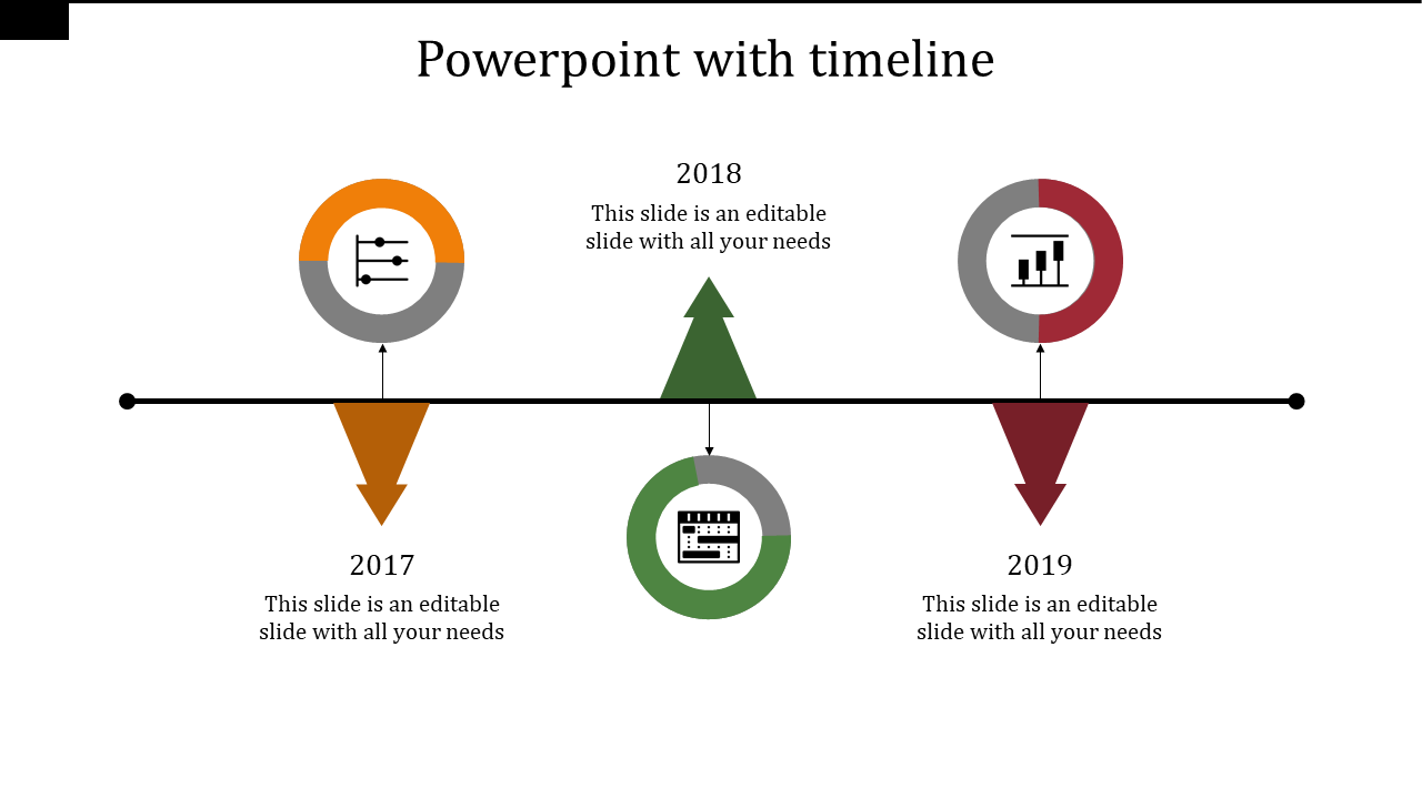 Mixed Colored PowerPoint Timeline Template and Google Slides Themes