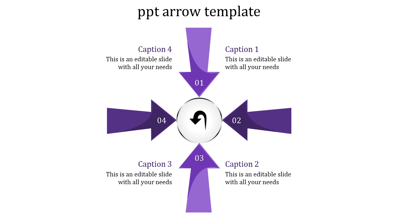 Customized Arrows PowerPoint Template Slide Design