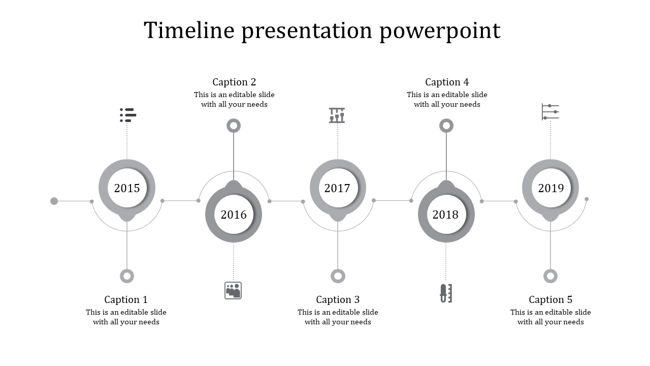 Detailed Timeline Template for Project Management PPT