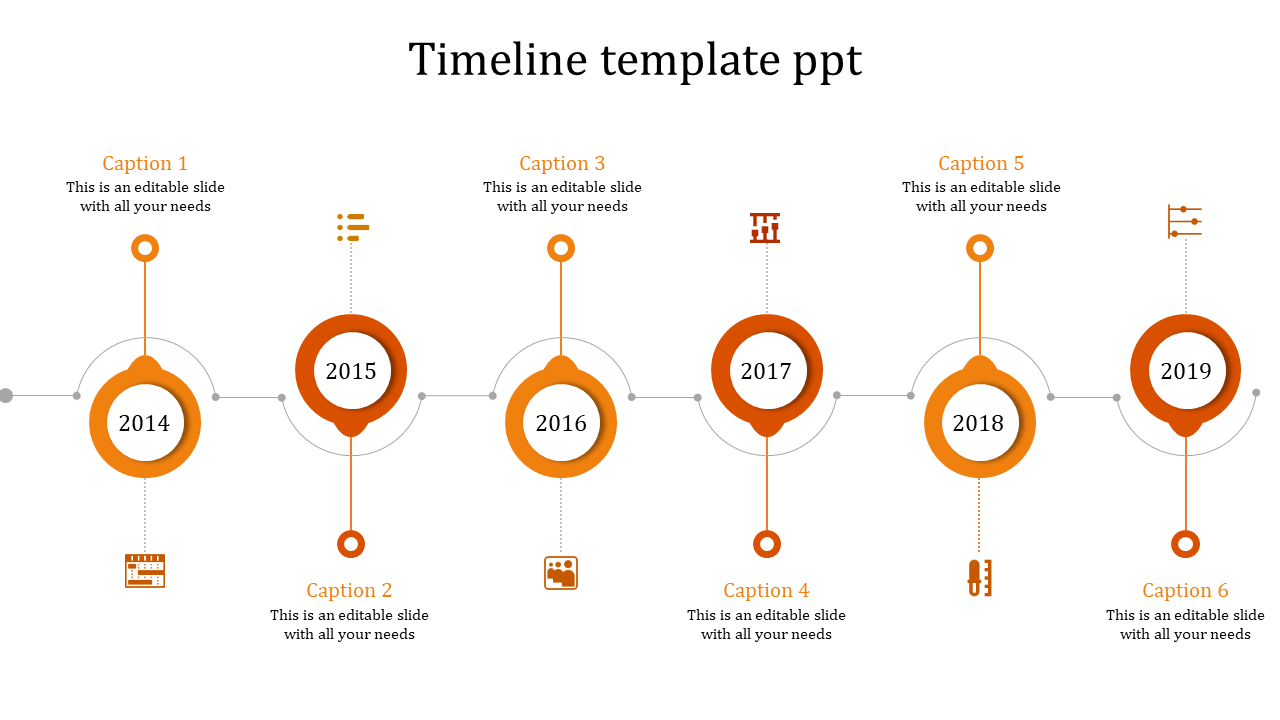 Timeline Template PowerPoint for Milestone Management