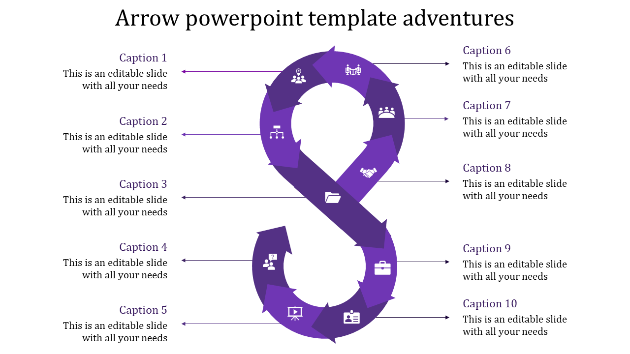 Creative Arrows PowerPoint Templates for Strategic Planning