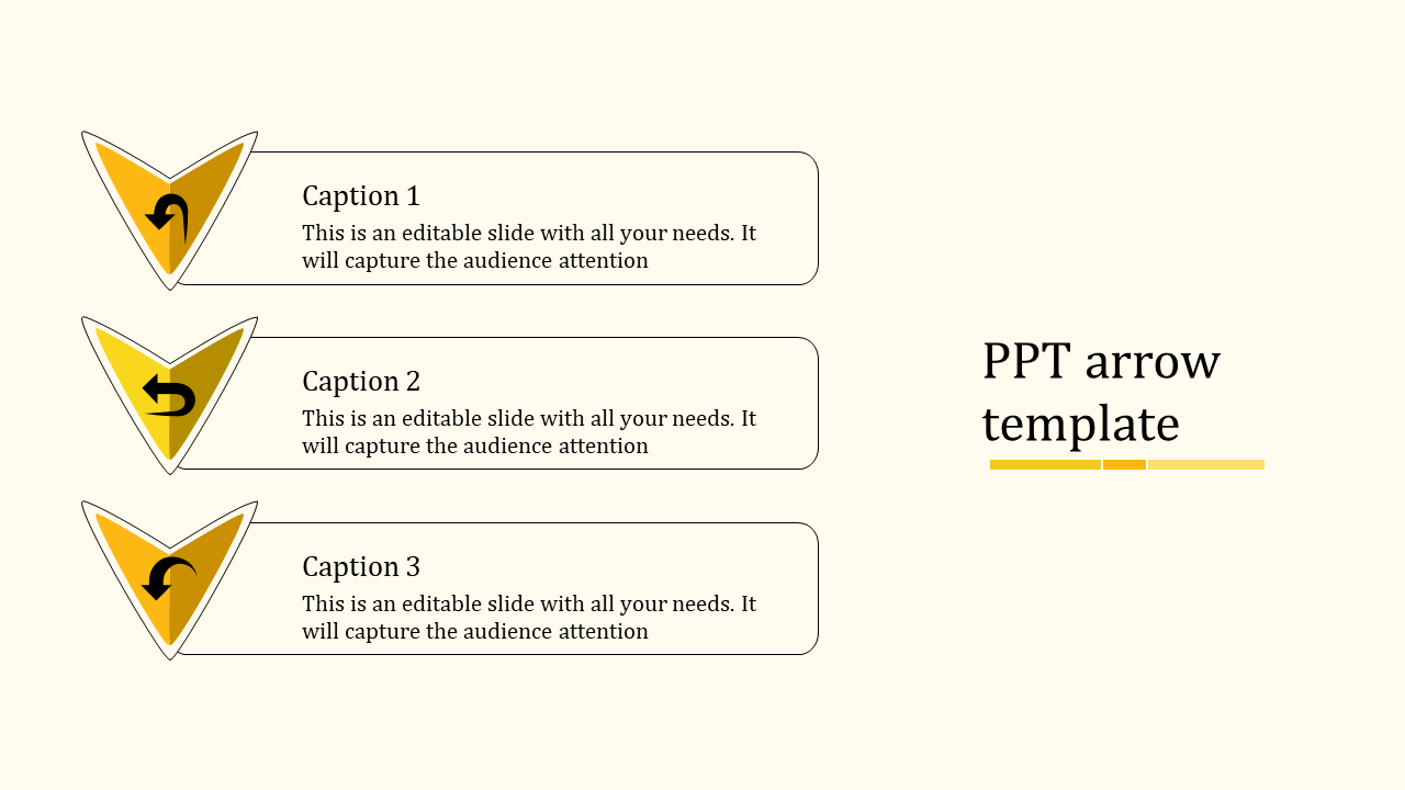 Creative Arrow PowerPoint Template for Dynamic Reports