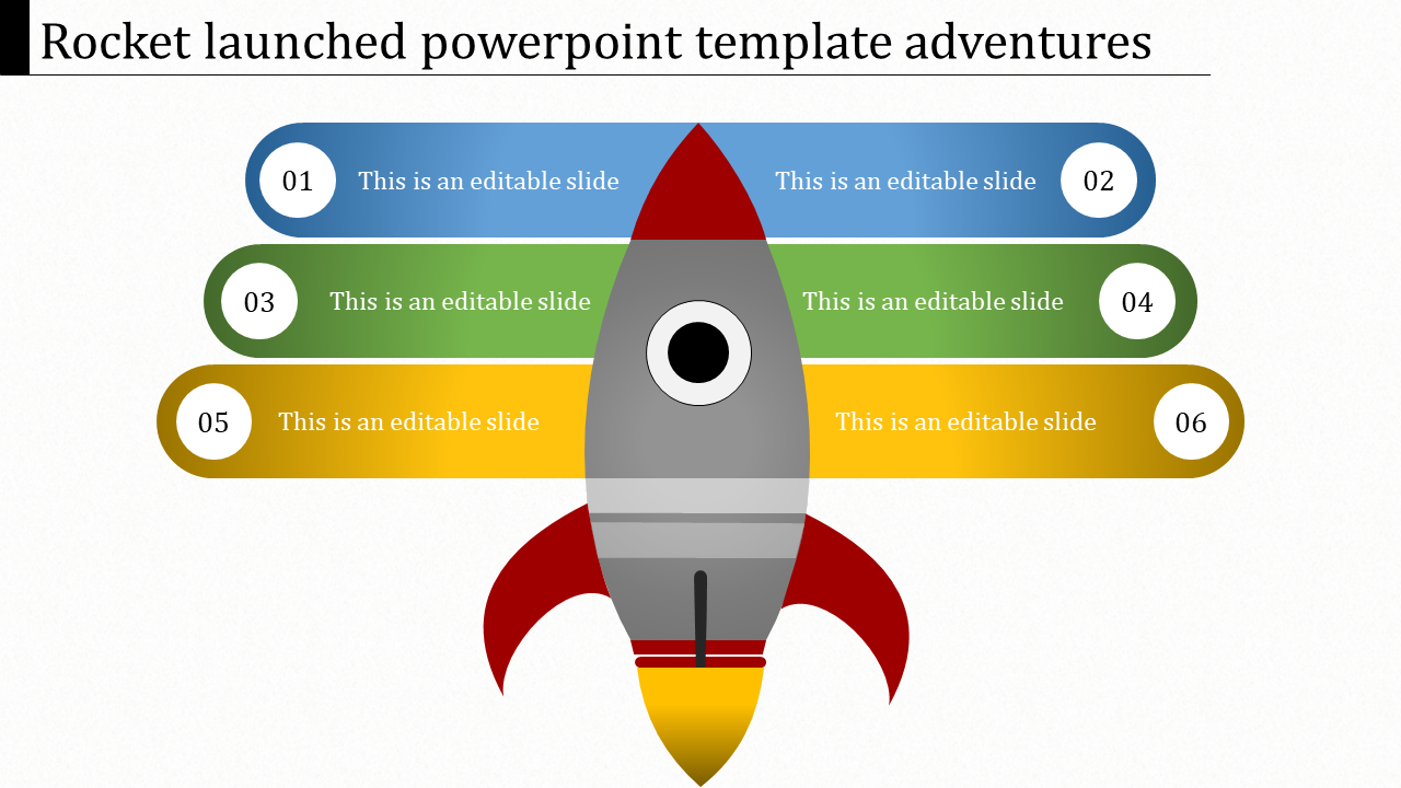 Rocket Launched PowerPoint Template for Impactful Slides