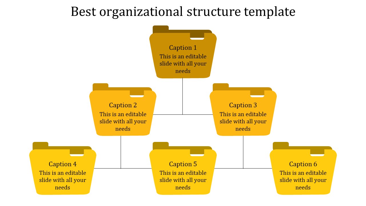 Simple Organizational Chart PowerPoint Template and Google Slides