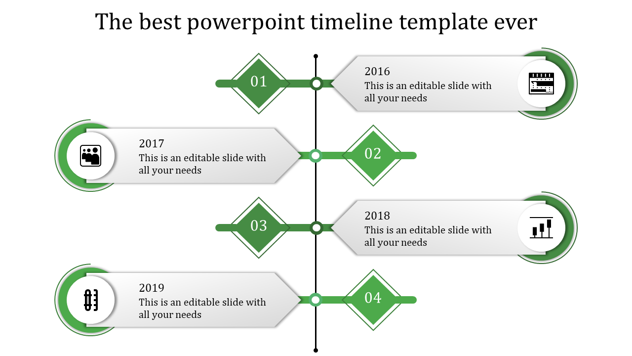 Interactive PPT Timeline Template for Project Planning