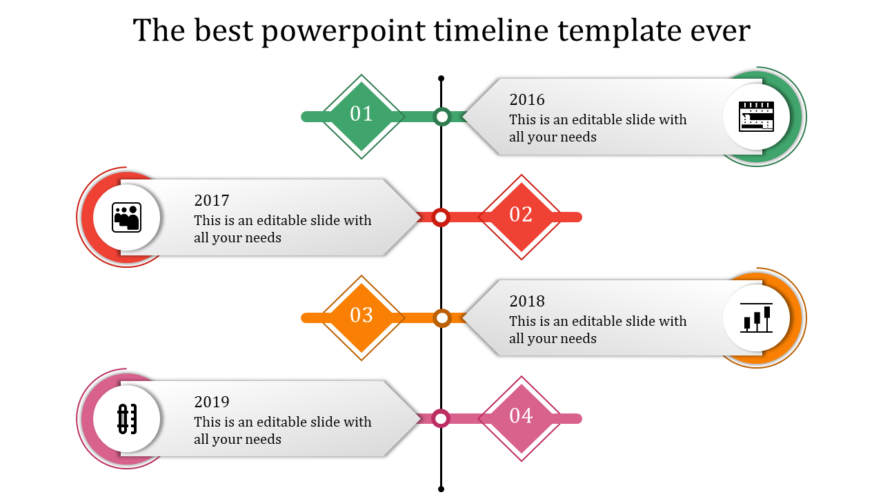 Engaging PowerPoint Timeline Template for Strategic Planning