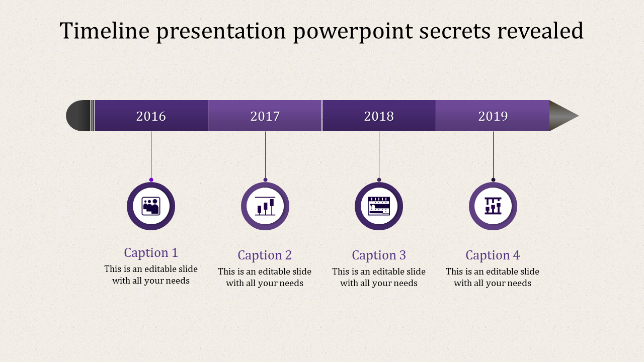 Four Steps Timeline PowerPoint Template and Google Slides