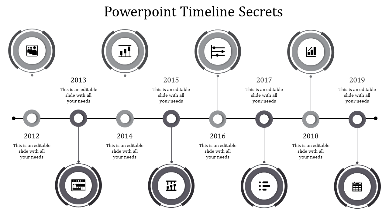 Flexible PowerPoint Timeline for Business Management