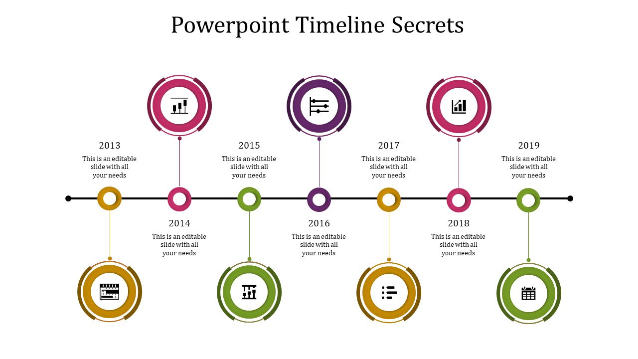 Simple PPT And Google Slides Timeline Design