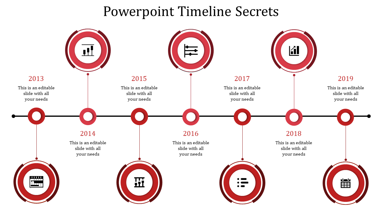 PowerPoint Timeline for Detailed Planning Presentation